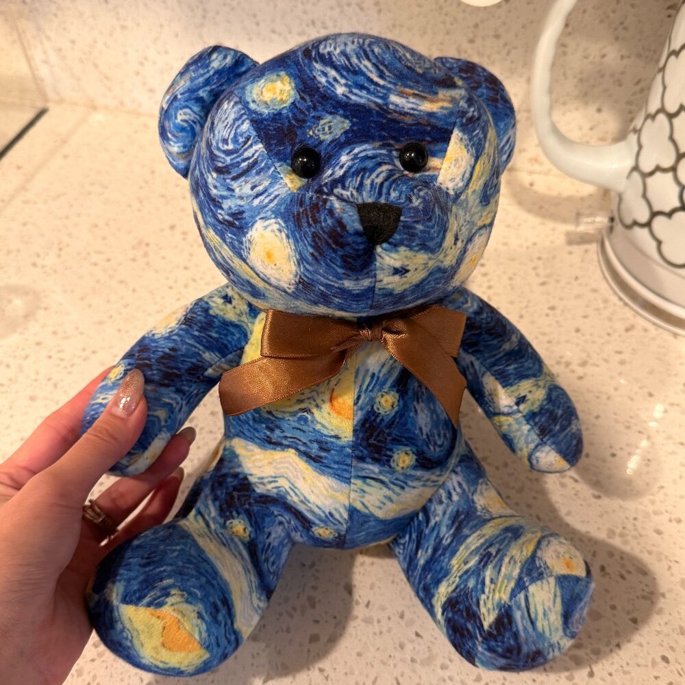 Starry Night Teddy Bear Immersive Lighthouse Van Gogh Souvenir Stuffed Plush